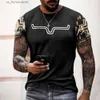 Men's T-Shirts Denim Printing Mens T-shirt Vintage Totem Shirt For Male Summer O Neck Sweatshirt Daily Cheap Short Slve Tops 3D Print Ts Y240315