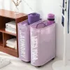 Cestini 1 pz. Cesto pieghevole per biancheria sporca per bagno domestico, stretto, vestiti sporchi, organizer per riporre tappetini da yoga, con Pul