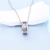 Pendant Necklaces Fashion Simple Exquisite Color Zircon Necklace Charm Women's Love Girlfriend Anniversary Jewelry Gift