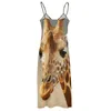 Casual Dresses Cute Giraffe Sleeveless Dress Women's Summer Clothing 2024 For Women Vintage