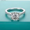 Cluster Ringen AnuJewel 3ct D Kleur Moissante Diamond Engagement Wedding Ring 18K Vergulde Ringen Voor Vrouwen Groothandel L240315