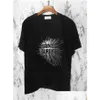 Mens T-shirts Saint France Paris flammande röda läppar röker tryckt tee lyx mode high street sl p män kvinnor par casual sommar s otx0o