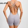 Lu Set Align Lemon Macacão Sem Mangas Romper Sports Fiess One Piece Yoga Suit Sexy Beautiful Back Curto Atlético Bodysuit Ginásio Sportswear w