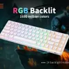 Rk royal kludge rk837 tri-mode bt 5.0/2.4g/USB-C teclado mecânico 68 teclas rgb retroiluminado-teclado gamer sem fio trocável 240304