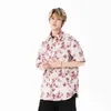 OREETA |Marca na moda impressão completa floral fresco camisa de manga curta para homem 2024 primavera/verão nova camisa casual americana