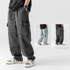Jeans pour hommes Y2K Hommes Pantalons en denim à jambe large Lâche Droite Baggy Jean Hip Hop Streetwear Skateboard Pantalon Neutre Cargo