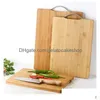 Chopping Blocks Chop Thick Strong Bamboo Wood Cutting Board Pad Baby Food Classification Bread Vegetables Fruit Cut Kitchen Drop Del Dhoxd