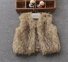 Nouveautés enfants filles fausse fourrure gilet enfant en bas âge fille hiver chaud gilet mode enfants bébé vêtements épais manteau Outwear1728732