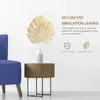 Decorative Flowers 12pcs Simulation Golden Artificial Leaves For Home Wedding Party Decoration (Size S Size M L 4
