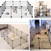 Cat Carriers DIY PET CAGE كبير المنزل الداخلي في الهواء الطلق فيلا فيلا متعددة الأبواب نافذة قابلة للطي قابلة للفصل