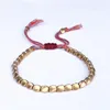 Braccialetti con ciondoli Perline di rame intrecciate a mano in cotone Bracciale portafortuna per donna uomo