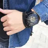 Nouvelle montre Instagram avec une valeur d'apparence élevée, technologie noire, cool et unique pour hommes, femmes, non conforme, étanche, ajourée, mécanique