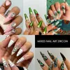 24 grilles en boîte brillant diamant Nail Art strass cristal ensemble avec colle à ongles pour ongles Art décoration bricolage manucure accessoire 240307