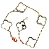 Designer Link Chain Armband Four-Leaf Cleef Clover Womens Fashion Gold Armelets smycken U6 16XW9 14