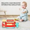 Cashier Pretend Play Toy Set Cash Register Food Fruit Music Light Boy Girl Birthday Gift 240301