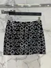 Röcke 12.19 KlasonBell Fashion Vintage Classic Pailletten Stickerei Liebesmuster Samtrock Damenkleidung oder Shorts mit hoher Taille