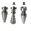 Universal Domeless 6 i 1 Titanium Nails Grade 2 10mm 14mm 18mm Joint Male and Female Röker tillbehör Glas Bongs Vattenrör DAB RIGS Fabrikspris