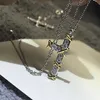 Tiffanybead Halskette Cross Anhänger Halskette Exklusive Designermarke Tiffanyjewelry für Frauen und Männer ideales Paar Urlaubsgeschenk