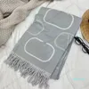 Designer feminino cachecol de caxemira moda cachecóis carta cheia impresso cachecóis macios quentes envoltórios com tags outono inverno longos xales