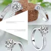 Cluster Rings 925 Silver Sterling Engagement Ring Accessories 2024 Stone Zirconia 1CT Crystal Designer Jewelry Luxury Womens Jewellery