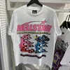 Hellstar Fun Graffiti Print camisetas manga verão novas camisetas soltas masculinas e femininas com gola redonda