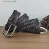 Belts Maikun Handmade Genuine Leather Braided Belt Mens Fashion Simple Business Belt Cowskin Versatile Pin Buckle Unisex BeltY240315