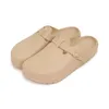 Slippers Laboratorium Baotou slippers vrouwen dragen mode verstelbare gesp pantoffels indoor home zachte bodem coole slippers mannen J240315