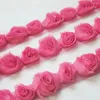 Hårtillbehör 1Y/LOT CHIFFON Frayed Flower Trim för DIY Crafting Baby Girls Dress Clothes Sy Home Decorations