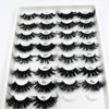 Mink Lashes 25mm Fluffy Messy 3D Eyelashs Wholesale 4103050 PCS mycket lång tjock smink 240305