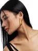 Hoopörhängen 2024 klassisk oval geometri vattendropp för kvinnor enkelt temperament dagliga smycken tillbehör