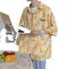 Short sleeved floral shirt with a male niche design Thai ruffian handsome ins trendy American style jacket