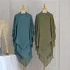 Etnische kleding Eid Gebed Kledingstuk Hijab Lange Khimar Ramadan Moslim Hoofddoek Vrouwen Een Stuk Caftan Jubha Islamitische Hijaabs Musulman Dejellab