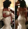 Mermaid Wedding Portret Jurken Organza Beading Backless Pargin Off Schouderjurken Sweep Train Custom Made Bridal Vestidos