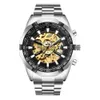 Cheap Fully Automatic Mechanical Waterproof Hollow High-end Luminous Watch, Solid Steel Men's Watch