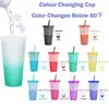 10pcs 710ml 재사용 가능한 블랭크 플라스틱 컵 콜드 컵 색깔 컵 색깔 컵 밀짚 컵 플라스틱 텀블러와 뚜껑 24oz 240315