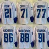 Mężczyźni 2024 Alternatywny hokej 91 Koszulki Steven Stamkos 21 Brayden Point 77 Victor Hedman 86 Nikita Kucherov 88 Andrei Vasilevskiy Reverse Retro Blue White