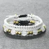 Strand 3Pcs Haute Qualité Pierre Naturelle Pin Oeil De Tigre Coupe Surface Perles Bracelet Hommes Original Bohème Bracelets Faits À La Main Femmes Bijoux