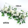 100cm diy flor de casamento decoração de parede arranjo suprimentos seda peônia rosa linha artificial decoração arco pano de fundo 240314