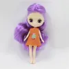 Moda estilo mini blyth boneca cor cabelo médio penteado nu fábrica boneca moda menina brinquedos 11cm sem roupas 240315