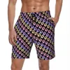 Men's Shorts Bathing Suit Dog Paws Print Board Summer Purple Animal Classic Beach Short Pants Men Design Running Quick Dry Swim Trunks