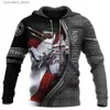 Heren Hoodies Sweatshirts Tempeliers Heren Hoodie 3D Print Oversized Sweatshirt 2022 Nieuwe Mode Losse Jas Trui Casual Capuchon Street chic Tops L240315