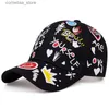 Czapki piłki litera drukująca graffiti hip hop baseball czapka moda na zewnątrz para Universal Wild Sun Hat Sports Casual Caps Dad Hatsy240315