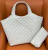 Lederen ontwerper Hoogwaardige handtas met hoge capaciteit Winkelbag Dames geruite portemonnee kleine afvaltas Travel Diagonaal Maat 58-47-61 cm