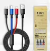 3 in 1 USB Kabel Type C Kabel voor Samsung Xiaomi Oplaadkabel fit iPhone 14 13 12X11 Pro Max Charger Micro USB Kabel Met Pakket