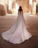 Milla Nova A Line Wedding Dress Rands Pearls Country Wedding Dresses Beading Backless Ruffle Vestidos de Novia Split Illusion Designer Bridal klänningar Yd