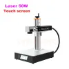 LY Mini Fiber Laser Marking Machine Upgrade Rotation Axis Rolling Roller Axis 50W Metal Engraving Machine 220V 110V