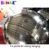 Silvery Giant Inflatable Mirror Ball Decoration 50cm 1.5m Inflatable Mirror Sphere Outdoor Mirror Balloon