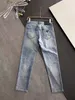 2024 Designer Jeans Uomo Denim Ricamo Pantaloni Moda Fori Pantaloni Taglia US 28-40 Pantaloni Hip Hop Distressed Cerniera per uomo Top Vendita nuovo