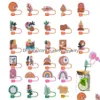 Boire Sts Love Animals Rainbow Sile St Toppers Accessoires Er Charms Réutilisable Anti-éclaboussures Bouchon Anti-poussière Décoratif 8Mm / 10Mm Drop Deliv Ot75H