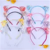 Party Decoration Sequin Hair Hoop Pannband Glitter Clip Heart Shaped Squin Accessories for Girls and Women Wedding Birthday T9I00259 DHC7K